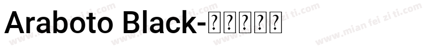 Araboto Black字体转换